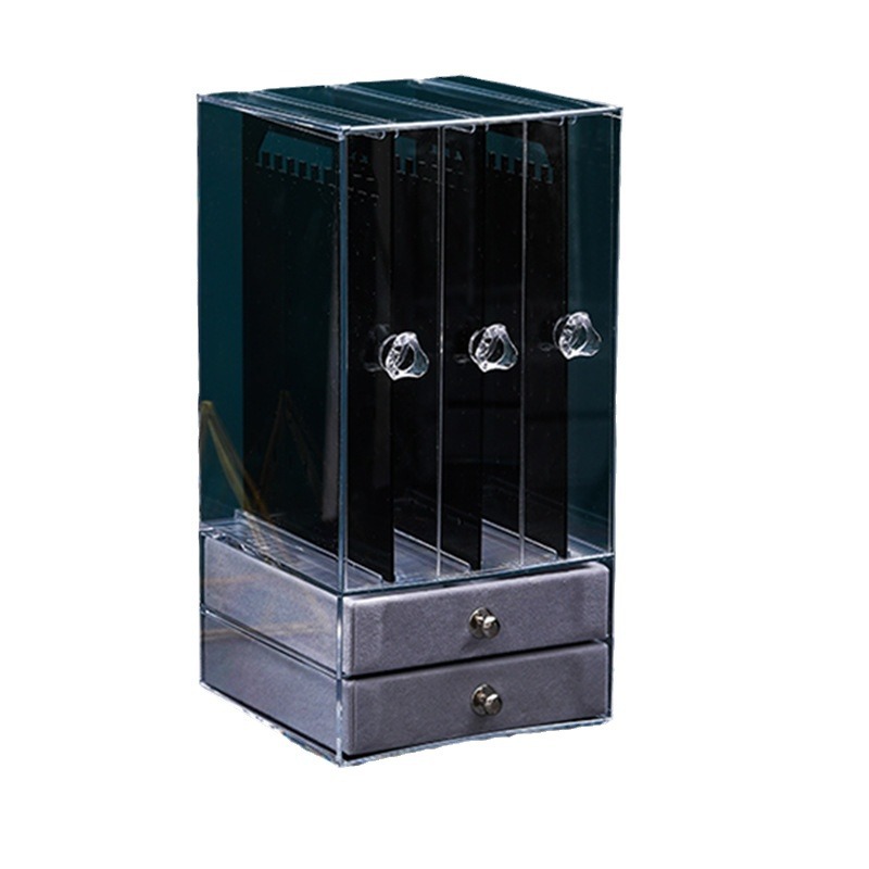 Picture of Earrings Finishing Jewelry Necklace Box Acrylic Earrings Jewelry Dust-proof Hanger Japanese-style Transparent Earrings Storage Box
