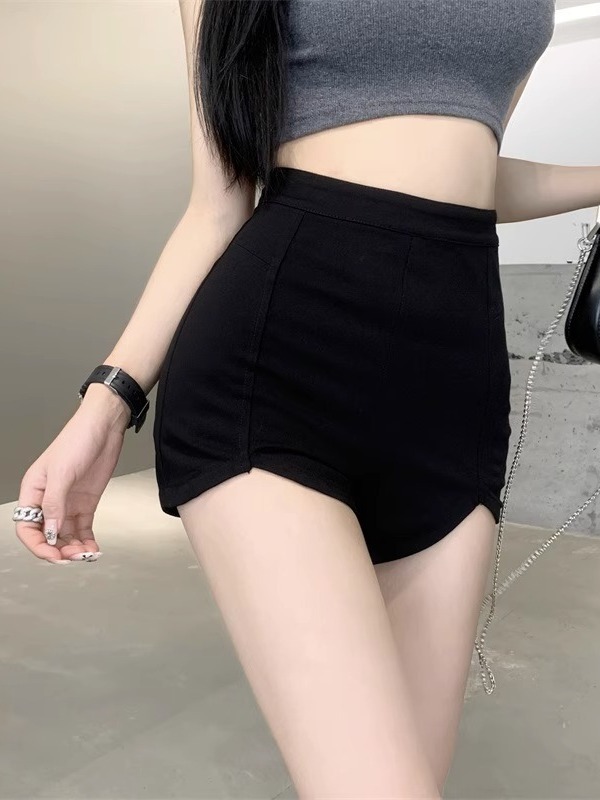 Spring 2024 New French Sports High Waist Slimming Outer Wear Shorts Tight Leggings Fashionable Korean Hot Pants