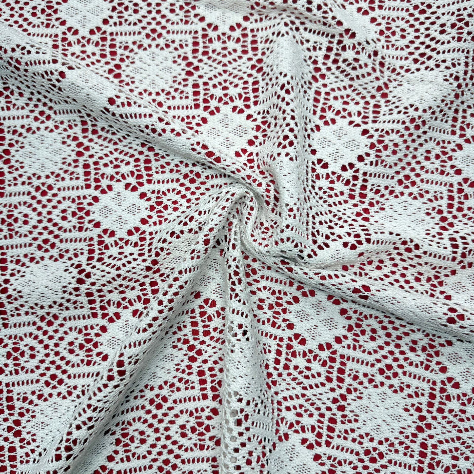 Tc Lace Cut Out Thick Needle Knitted Fabric Women's Spring & Fall Fashion Dress Clothing Clothing