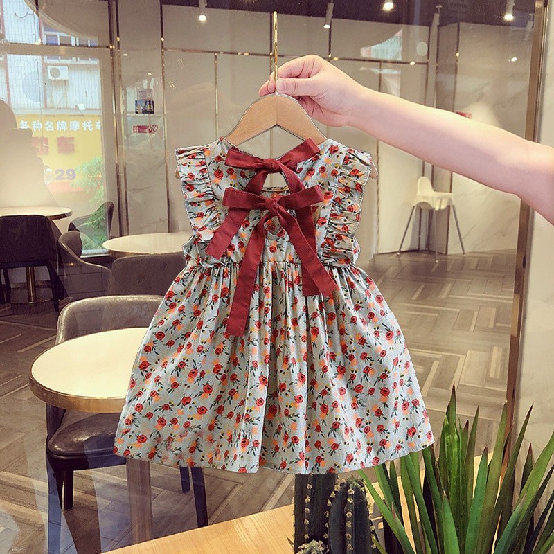 Picture of Girl's butterfly dress 2024 Summer mesh one-year-old dress female Western princess baby dress