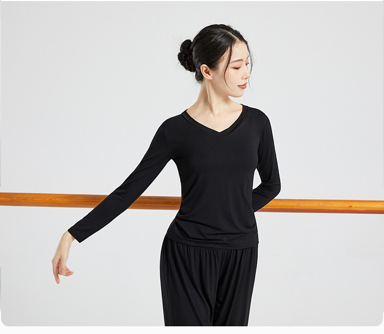 Picture of Yoga Clothing Women's New suit Women's Autumn and Winter Professional Body Training Clothing V-neck Modal Dance Women's Suit plus size