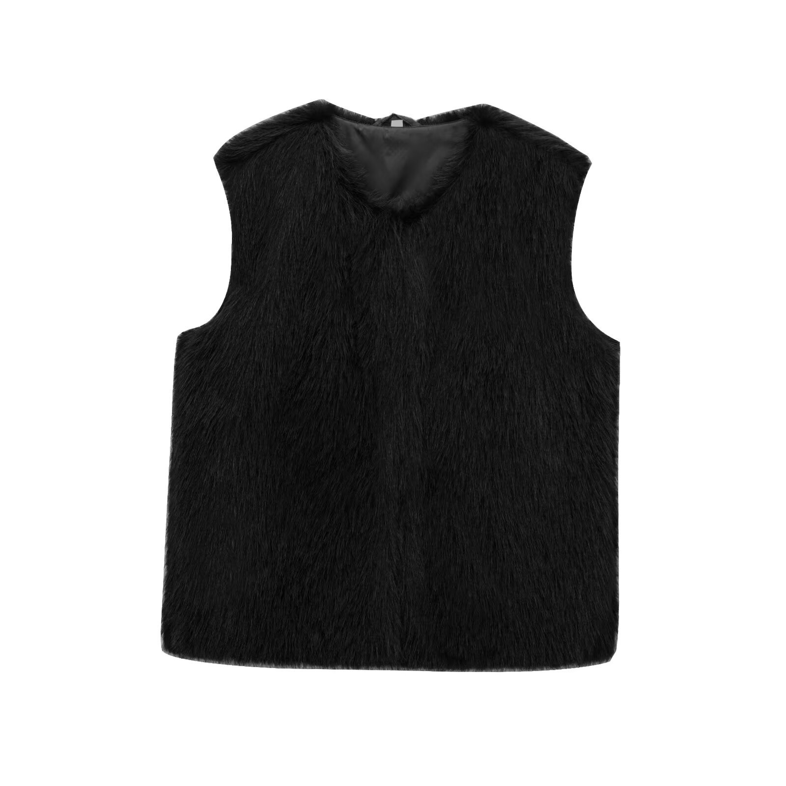 Picture of Winter Women's Niche Faux Fur Sleeveless Crewneck Vest 2024 European and American Fashion Warm Wool Vest