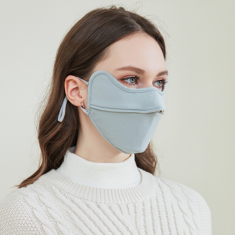 Picture of New 5D cartilage support three-dimensional sunscreen mask anti-ultraviolet breathable ice silk cool sense sunshade outdoor