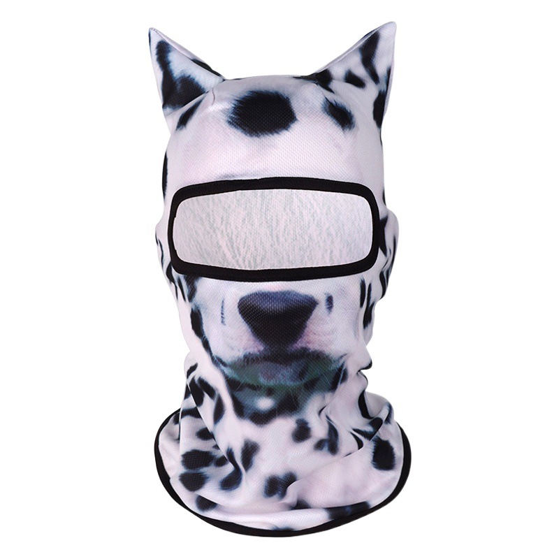 Sunscreen outdoor mask 3D pattern digital printing wholesale animal headgear UV protection face Gini riding headgear