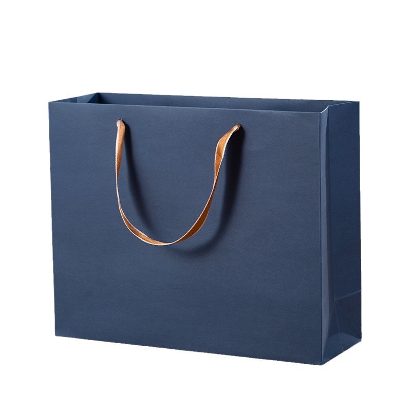 Picture of High-end specialty paper tote bag light luxury gift bag paper bag dark blue tote bag