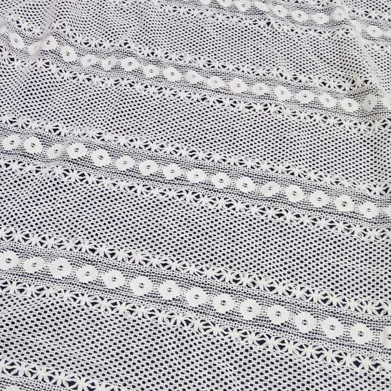 Lace Fabric Hollow Retro Knitted Crocheted Jacquard Mesh Garment Accessories Handmade DIY Lace Cloth
