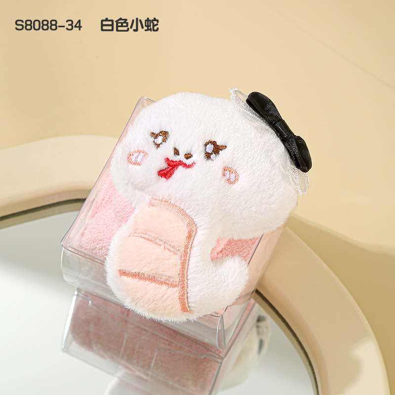 Picture of Hand gift towel creative towel cartoon animal children's square towel Tulip small towel gift box doll