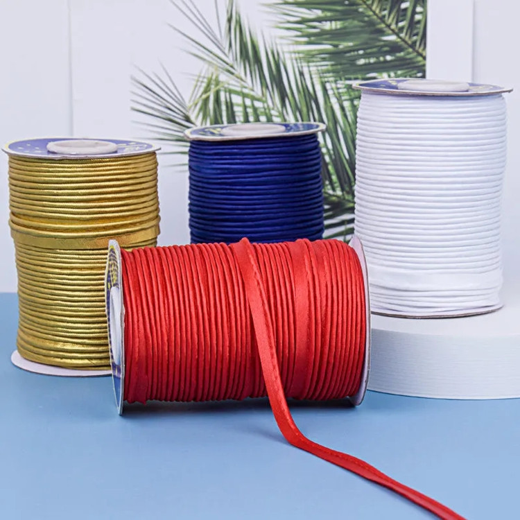 in stock cheongsam 3mm core wrapping edge strip with cotton core wrapping rope Tang suit handmade clothing accessories embedded rope wrapping edge