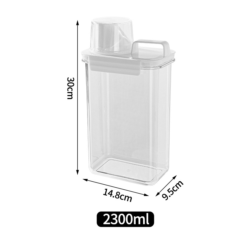 Picture of Sealed Jar Grain Kitchen Storage Food Grade Transparent Plastic Jar Box Snacks Dry Tea Storage Jar