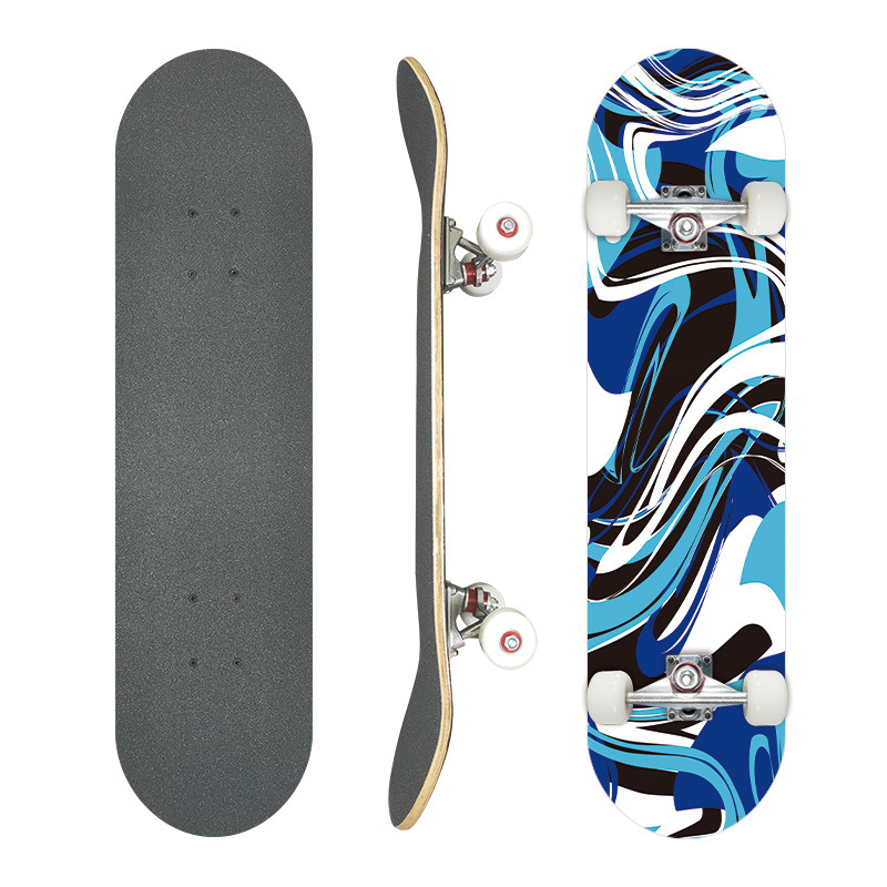 Picture of 31 inch skateboard professional adult street maple four-wheel beginner children double rocker concave skateboard