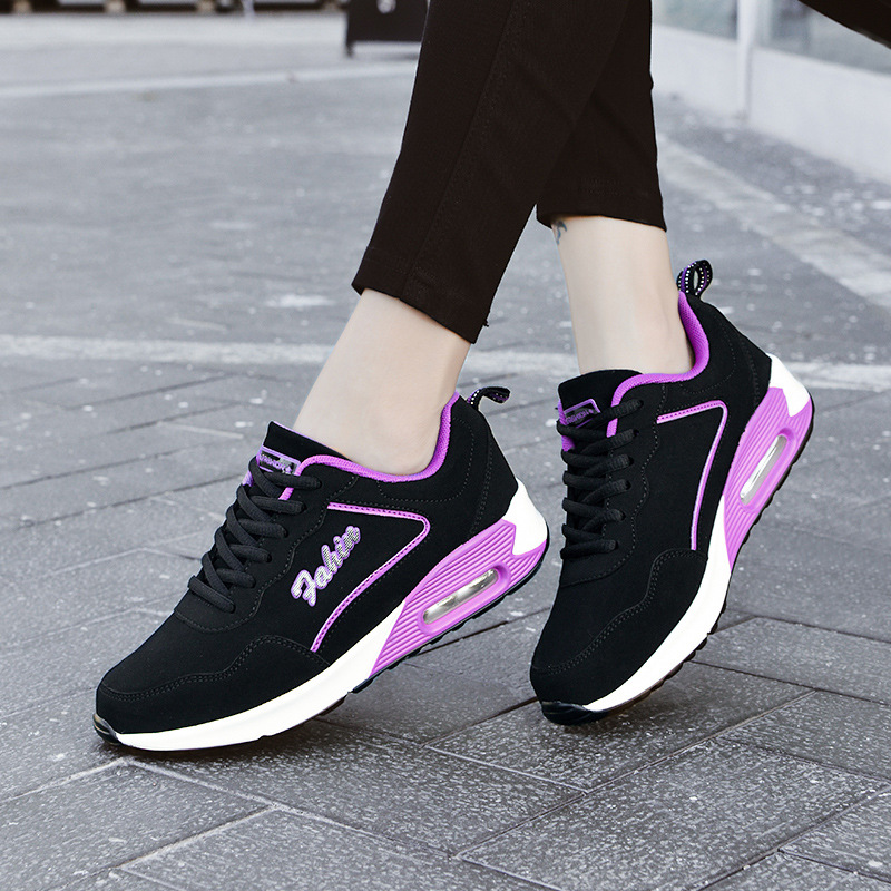 Women's summer leather waterproof casual shoes women's lightweight shock-absorbing air cushion running shoes travel shoes