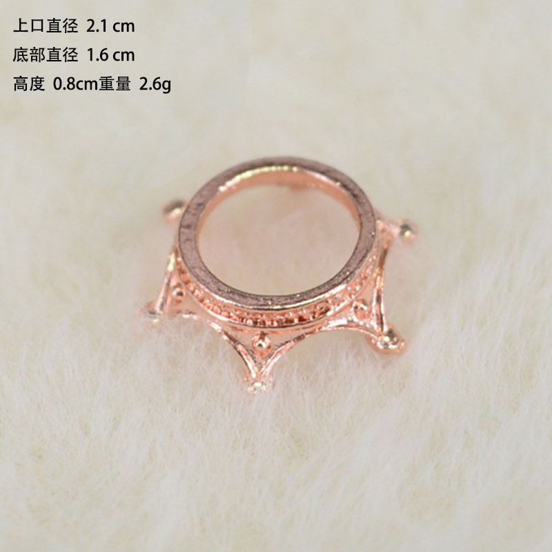 Picture of Violent Bear Head Crown Doll Head Accessories Small Mini Crown Alloy Ornament Crystal Ball Base Display Rack