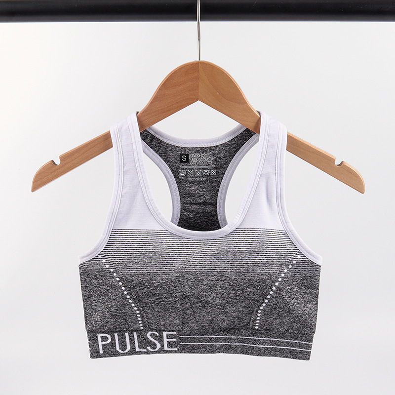 Picture of 2023 New Yoga Running Fitness Sports Underwear Women's Moisture-wicking Push-up Shock-absorbing Gradient Stripe Bra