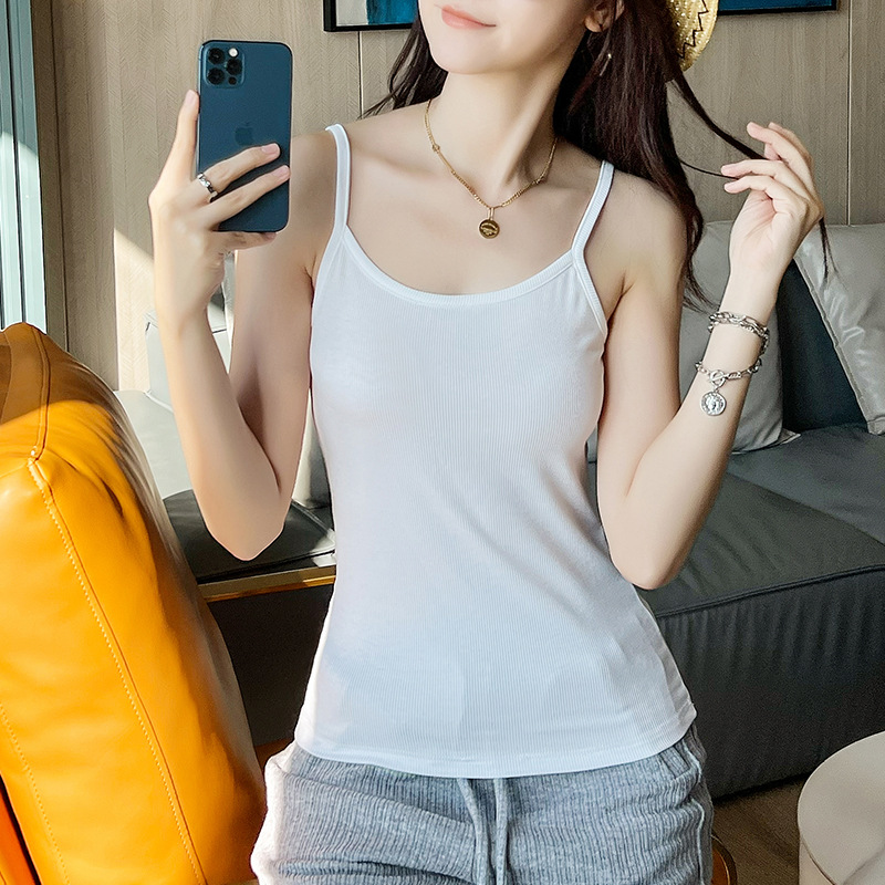 Picture of Modal Cotton Small Camisole Women's Outer Wear Summer Inner Wear Beautiful Back Base Shirt Sleeveless Top Slim-fit All-match