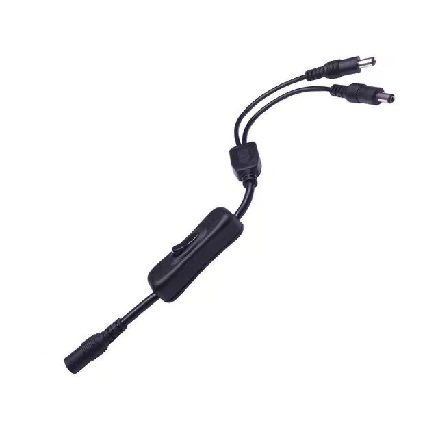 Switch 1 to 2 DC power cord 5.52.1mm 1 minute 2 3 4 LED light bar power cord DC5521
