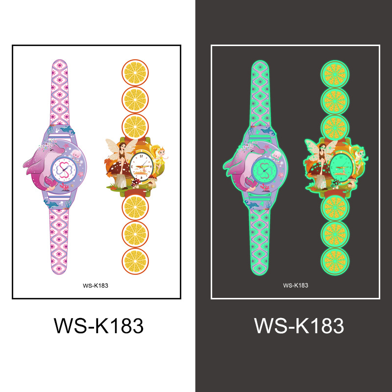 Picture of New cross-border waterproof children luminous watch tattoo stickers for boys and girls luminous watch tattoo stickers wholesale
