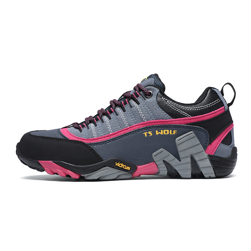Picture of Cross-border hiking shoes men's lightweight non-slip outdoor shoes genuine leather breathable wear-resistant hiking shoes sports travel shoes women