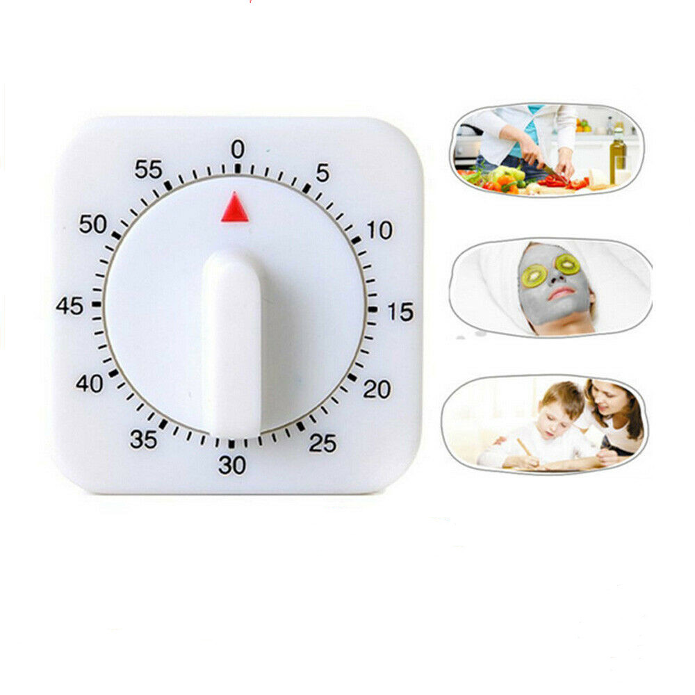 Picture of T203 Mini Small Square Home Kitchen Mechanical Timer Rotating Timer Hair Dye Timer Alarm Clock