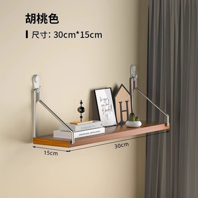 Picture of Wall Shelf Punch-free Living Room Wall Bedroom Bedside Storage Rack Wall-mounted Multi-layer Router Partition