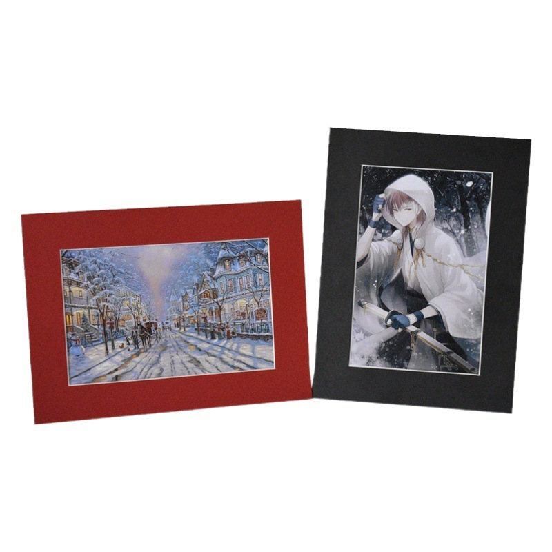 Cardboard Photo Frame with Bracket Table 6-inch 7-inch A4 Mounted Photo Frame Simple Acid-free Thick Cardboard Mounted Picture Frame