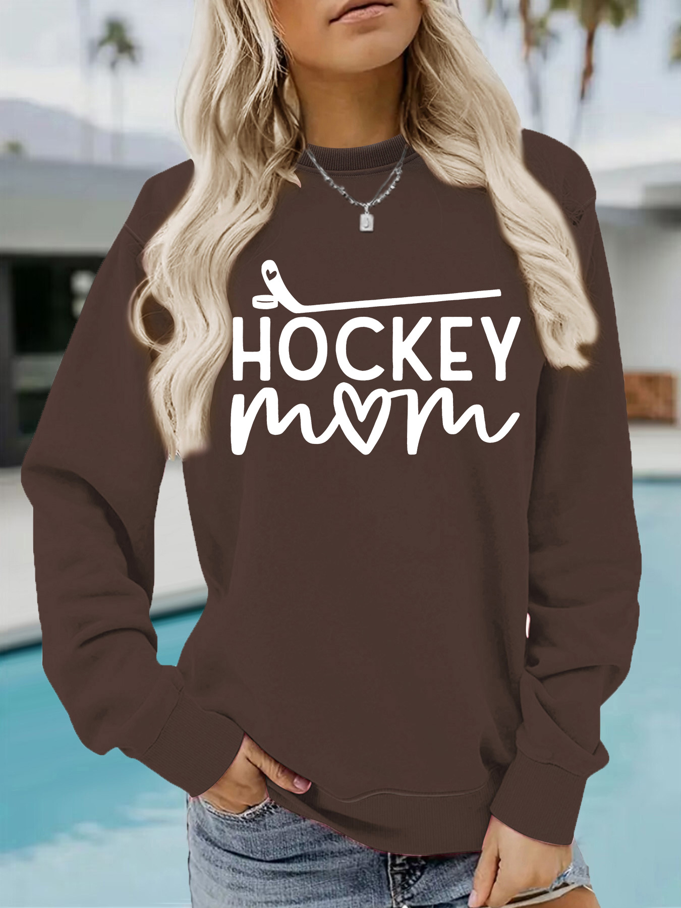 Picture of Amazon Cross-Border Women's Spring and Autumn Round Neck Autumn and Winter Foreign Trade European and American Letter Printed Casual Long-Sleeved Sweatshirt