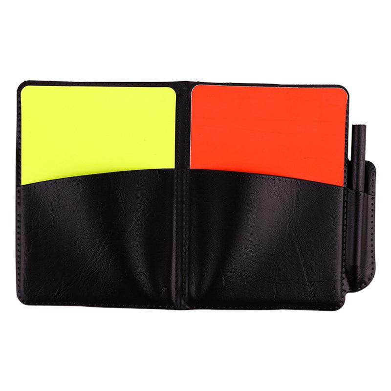Manufacturers supply red and yellow card football match red and yellow card referee tools to send recording paper pencils