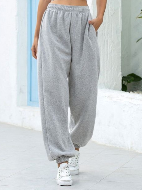 Cross-Border European and American Loose Casual Sweatpants 2025 Amazon Wish Independent Station Women's Autumn and Winter Velvet Sweatpants