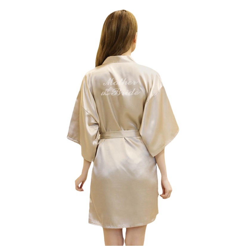 Mother of the Bride Short Cardigan Robe with Rhinestones, Bridal Mother's Diamond-Encrusted Wedding Morning Robe, Light Luxury