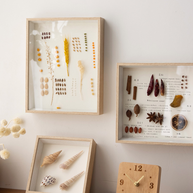 Picture of Stereo Hollow Specimen Frame diy Handmade Photo Frame Table Butterfly Insect Clay Preservation Mounting Frame Dried Flower Photo Frame