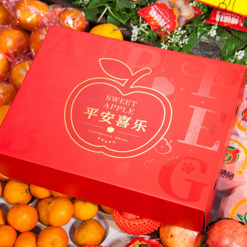 Apple packing box gift box empty box 12 high-grade bronzing love princess snake fruit Luochuan red Fuji packing box