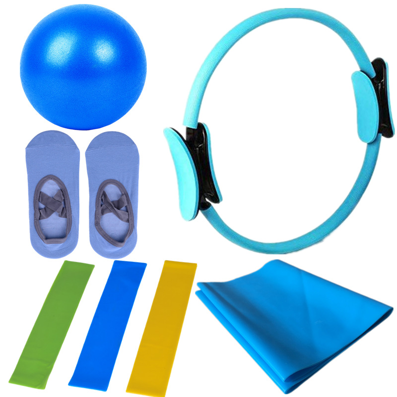 Numbwin Yoga Pilates Seven-Piece Latex Elastic Ring Fitness Set Home Shaping Small Model Cross-Border