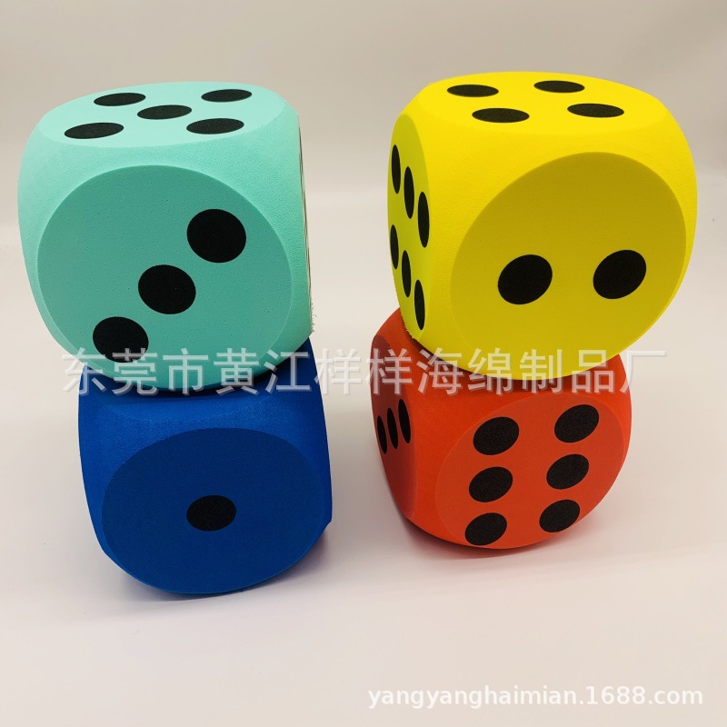 in stock Color EVA Printing Square Dice Foam Teaching Children Toy Sieve eva Digital Dice