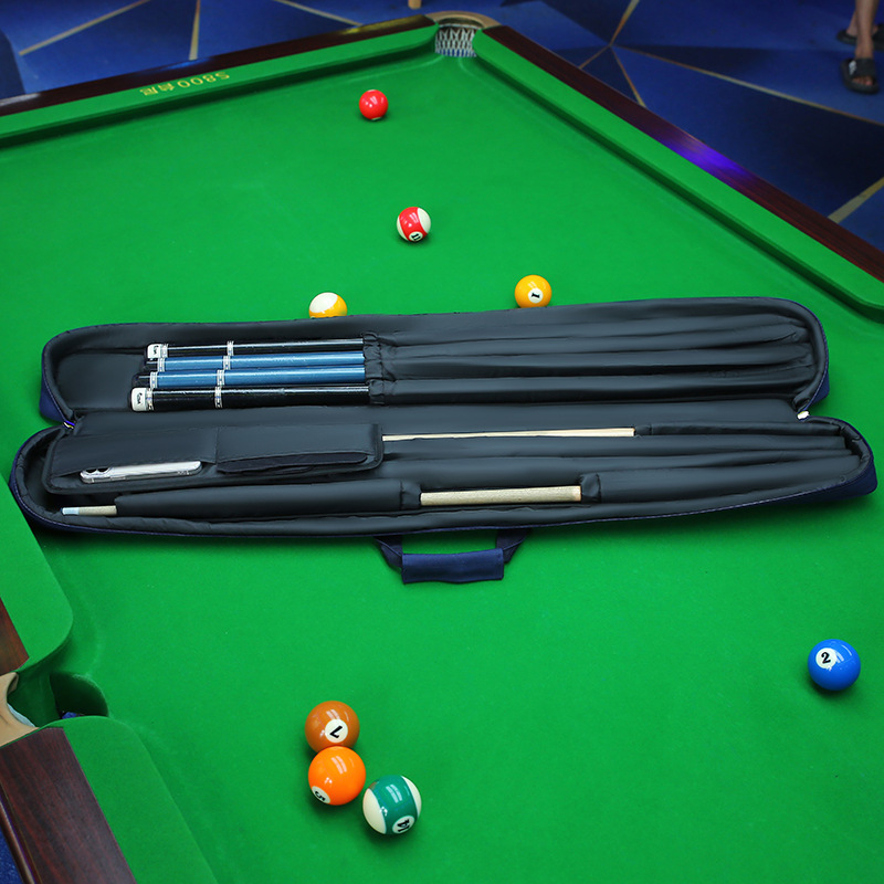Picture of Portable Billiards Thickened Double-Slot Large-Head Soft Bag Cue Bag Storage Three-Quarter Split Portable Shoulder Bag