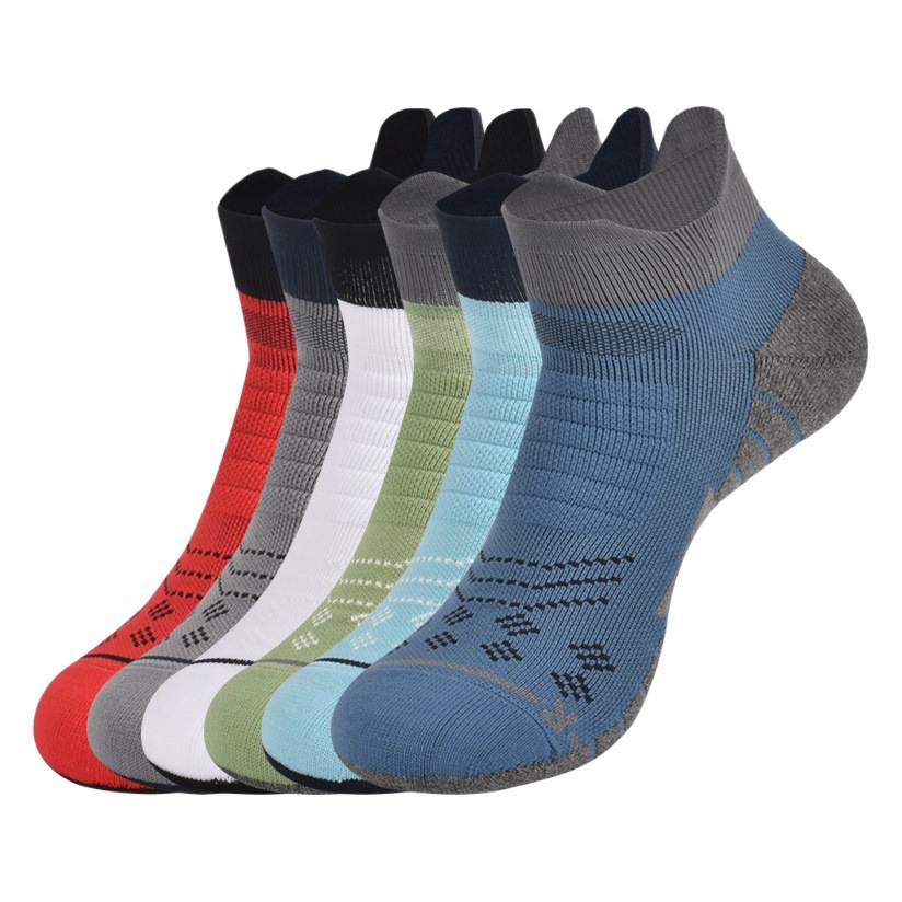 Summer New Marathon Professional Running Socks Compression Socks Compression Socks Towel Bottom Short Tube Breathable Quick-drying Deodorant