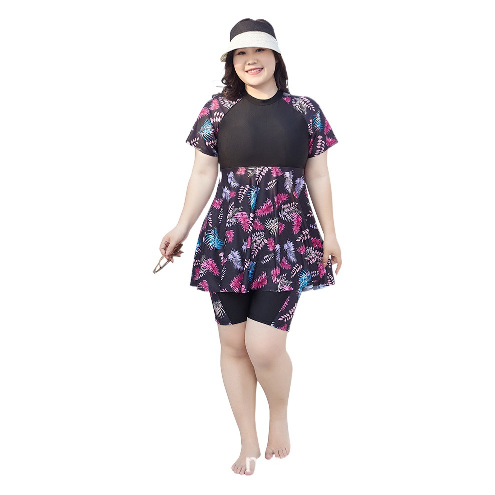 Oversized Cross-border Muslim Swimsuit Women's Printed Conservative Slim Swimsuit Pants M001