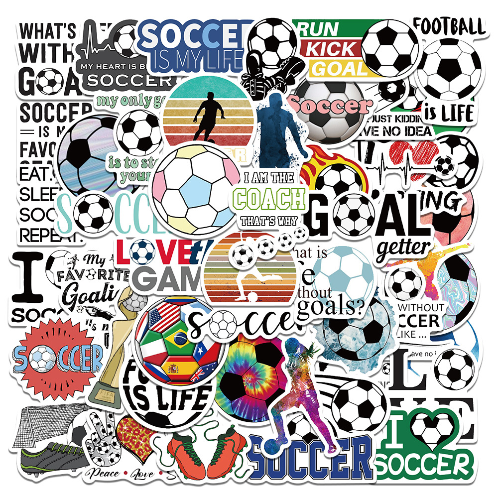 50 Cross Border Football Graffiti Stickers World Cup Club Games Party Fans Carnival Stickers
