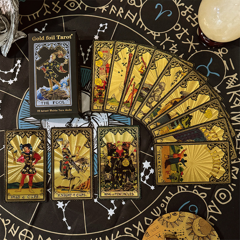 Picture of Tarot Card Waite Card Beginner Hot Stamping Plastic Pvc Waterproof Board Game Card Game Manufacturer Spot Wholesale