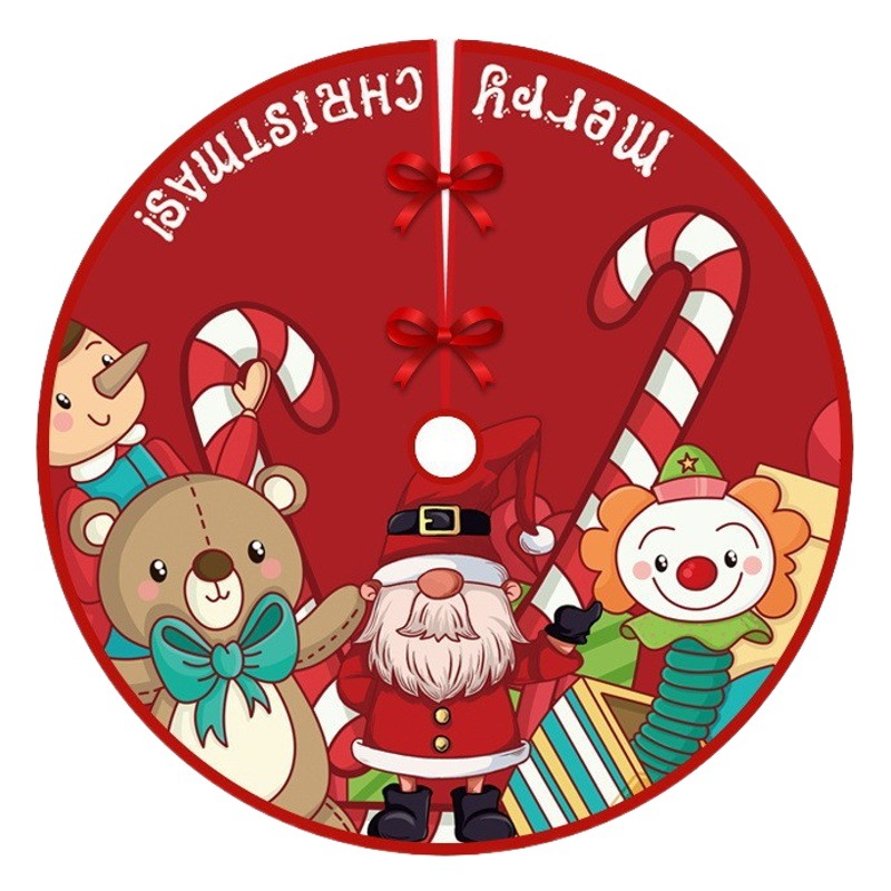 2021 Cross-border New Christmas Tree Dress Creative Exquisite Printing Tree Bottom Decoration Christmas Supplies Decorations