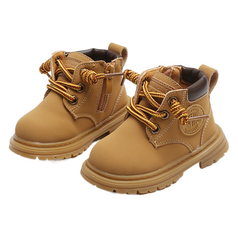 Maibu Bear Children's Shoes British Martin Boots Boys Baby Toddler Shoes Spring and Autumn Girls Baby Shoes Ankle Boots