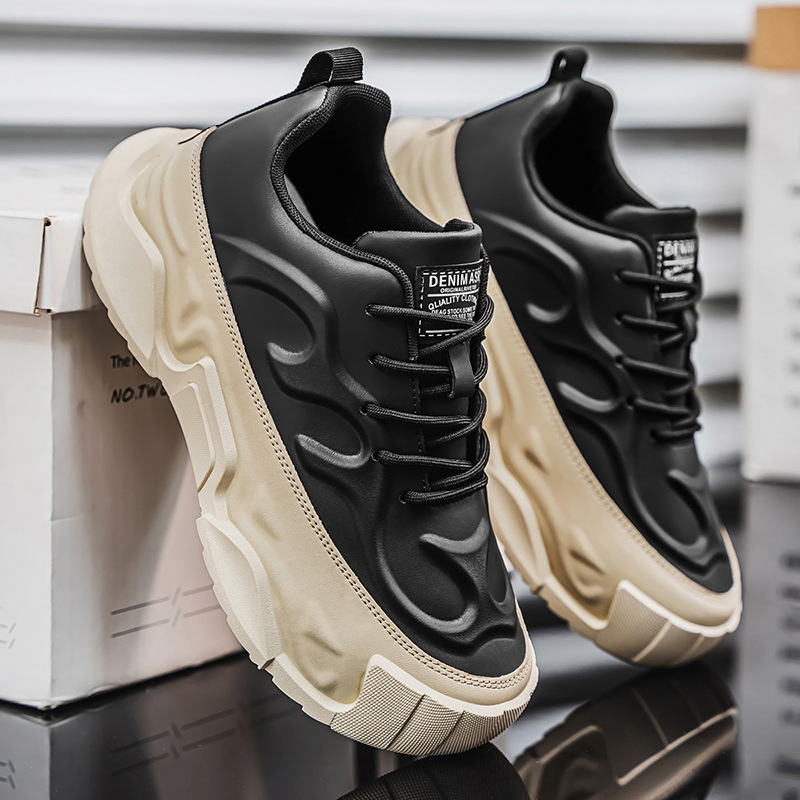 Spring and Summer Men's Shoes 25 New Simple Fashion Trendy All-Season Versatile Casual Lace-Up Comfortable Sneakers