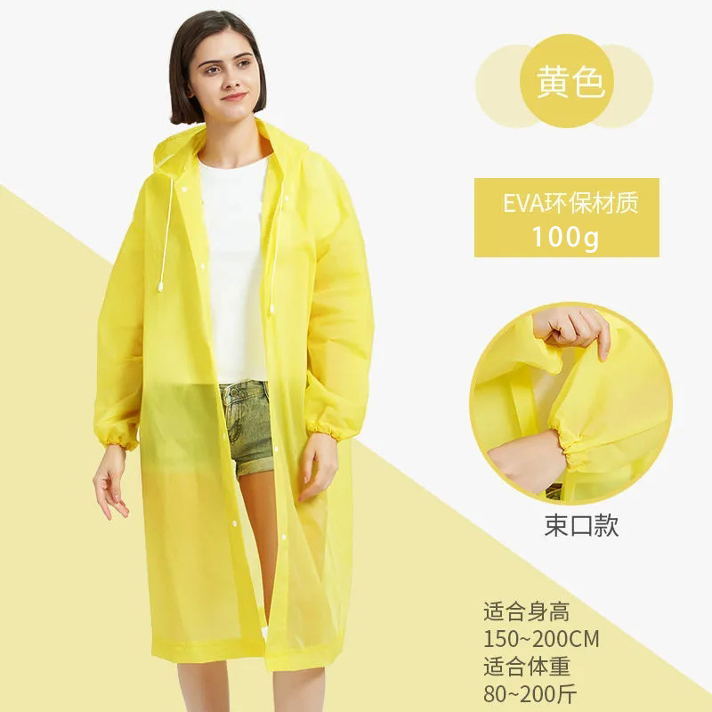 Picture of Thickened Non-Disposable Eva Raincoat Portable Adult Men and Women Travel Outdoor Waterproof Long Full Body Poncho Thick