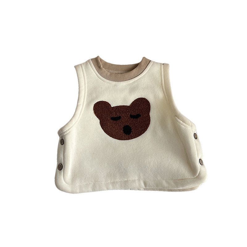 Picture of Baby Clothes Winter Clothes Korean Style Children's Cute Cartoon fleece-lined Vest for Boys and Girls Baby Winter All-match Vest for Going Out