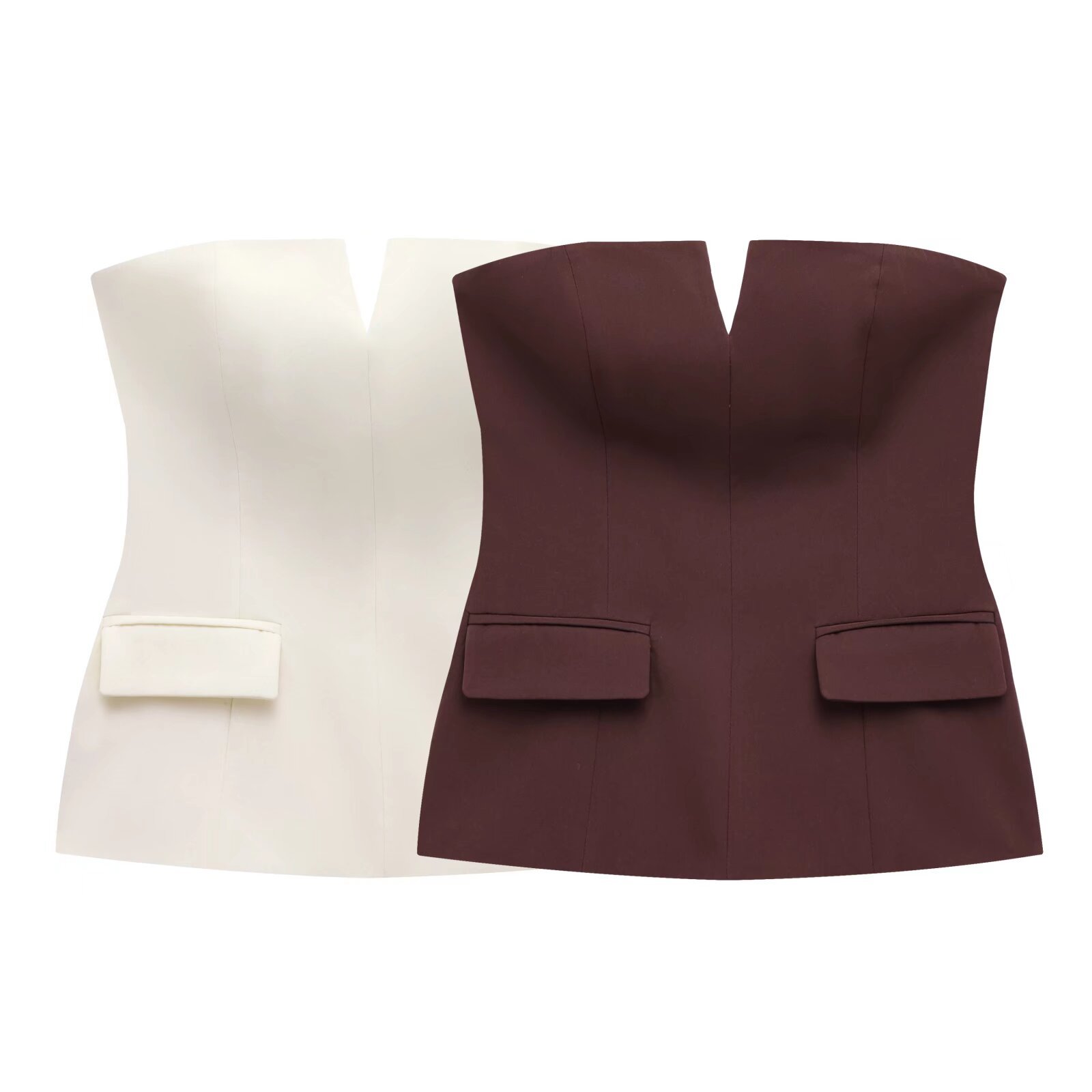 ZA cross-border women's clothing wholesale European and American style new fashion simple all-match slim tube top 4661011