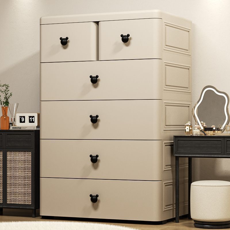 70cm storage cabinet drawer type multi-storey living room storage cabinet children's wardrobe storage cabinet five-bucket household baby wardrobe
