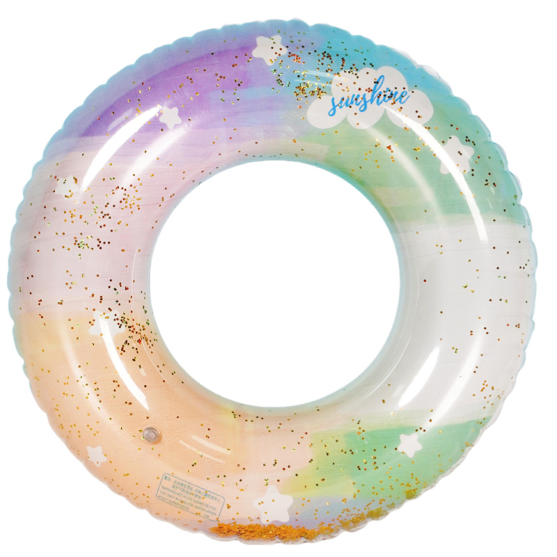 Picture of Factory hot-selling inflatable swimming ring swimming ring thickened adult floating ring letter Bai shell swimming ring