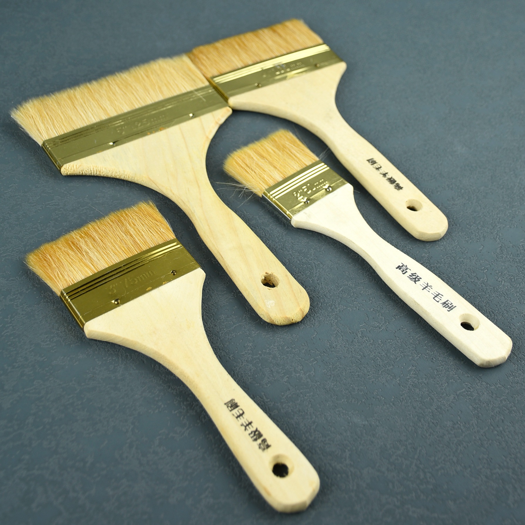 Picture of Wholesale Wool Brush High Quality Wool Wooden Handle Paint Brush Barbecue Brush Cleaning Marine Brush 234 Inch