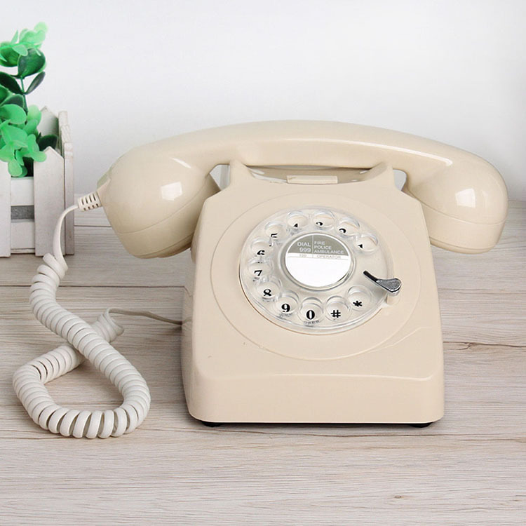 Picture of Manufacturer's Old-Fashioned Antique Telephone Rotating Dialing Disk Retro Landline Metal Ringtone Cross-Border Landline