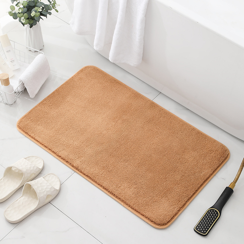 Picture of Thickened Imitation Cashmere Bathroom Toilet Bathroom Toilet Door Water-Absorbent Non-Slip Floor Mats Door Mats Home