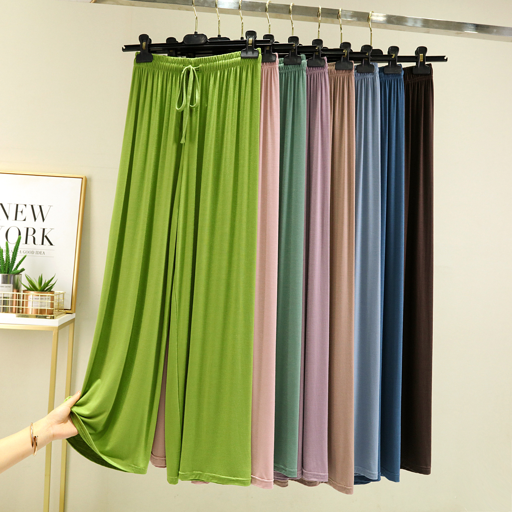 2025 Summer New Arrival Loose Wide Leg Pants Women's Outerwear Large Size High Waist Straight Pants Women's Pants Casual Pants