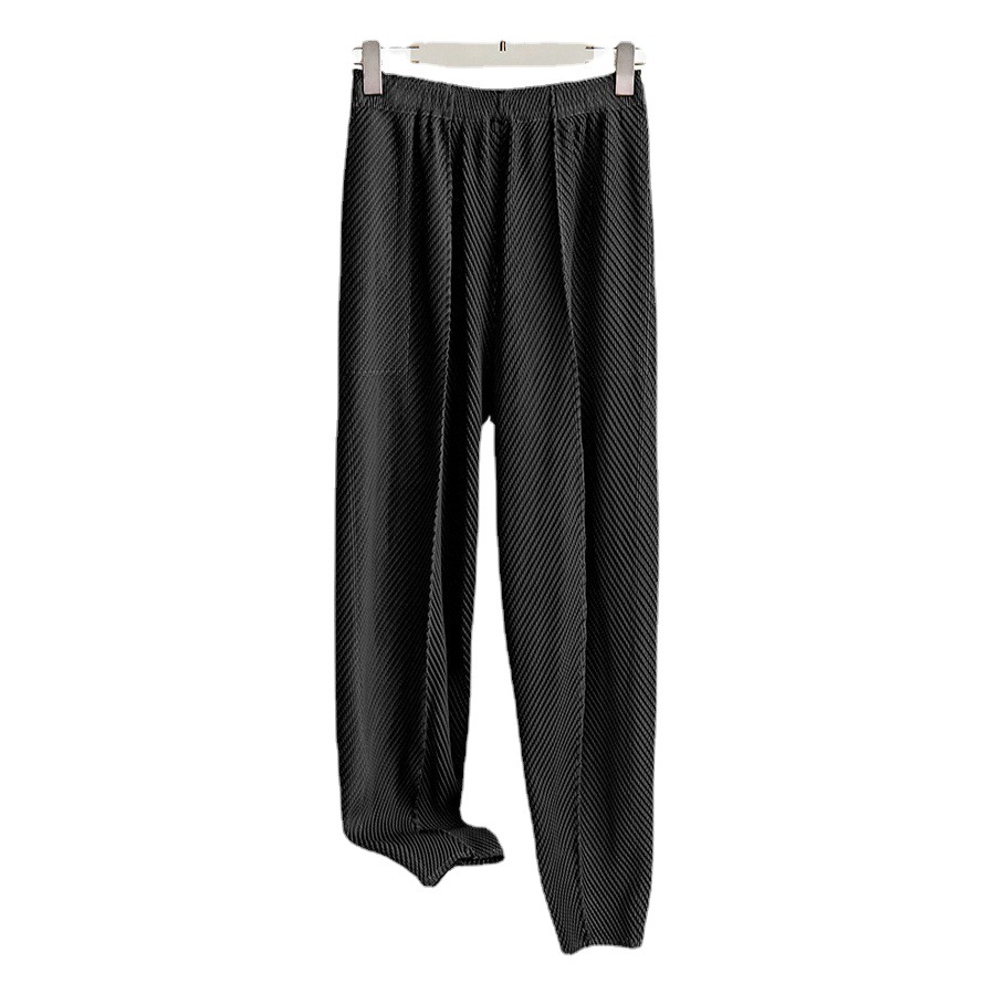 Miyake Fish Scale Pleated Pants Women's Spring and Summer New Arrival Harlan Pants Women's Slimming All-match Cropped Casual Pants